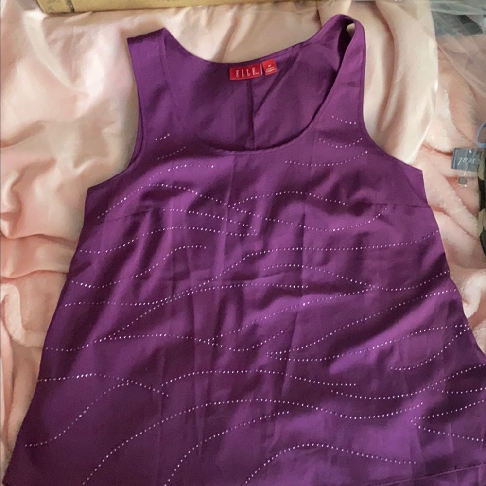 Purple tank top with sparkles M